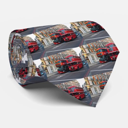 Red Double Decker Buses Krawatte (Gerollt)