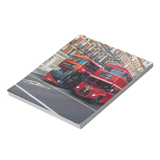 Red Double Decker Buses Notizblock (Rotiert)