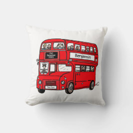 Red Double Decker London Bus Neugeborenes Geschenk Kissen