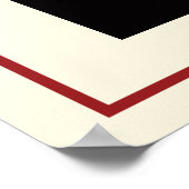 Red Double Happiness Chinese Wedding Foto Poster (Ecke)