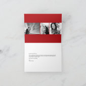 Red Double Happiness Knot Wedding Danke Card (Innenseite)