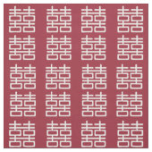 Red Double Happiness Lanterns Custom Fabric Stoff (Muster)