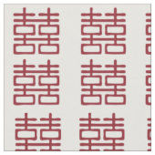 Red Double Happiness Lanterns Custom Fabric Stoff (Nahaufnahme)