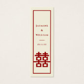 Red Double Happy Chinese Wedding DIY Gift Tag (Vorderseite)