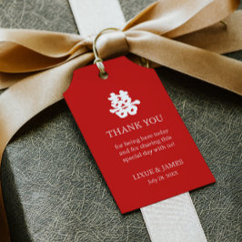 Red Double Happy Chinesische Kalligraphie asian G Geschenkanhänger