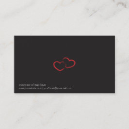 Red Double Heart Business Card Visitenkarte