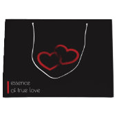 Red Double Heart Große Geschenktasche Geschenktüte (Vorderseite)