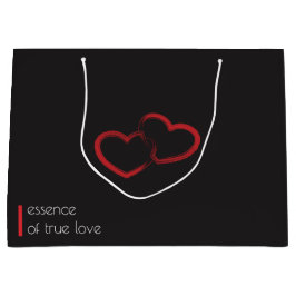 Red Double Heart Große Geschenktasche Große Geschenktüte