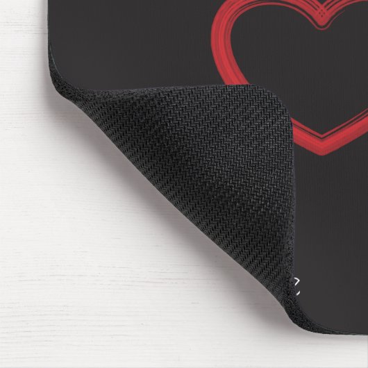 Red Double Heart Mousepad (Ecke)