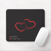 Red Double Heart Mousepad (Mit Mouse)