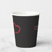 Red Double Heart Paper Cup Pappbecher (Links)