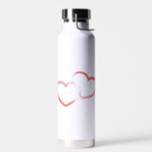 Red Double Heart Water Flasche (Links)