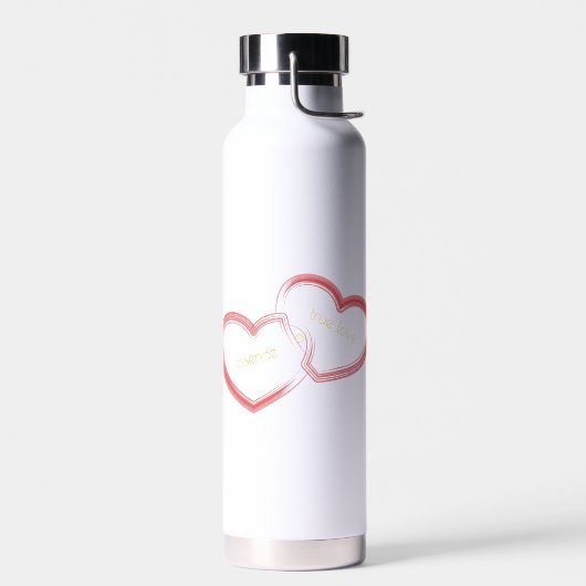 Red Double Heart Water Flasche (Links)