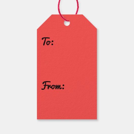 Red Double Hibisken Blume Geschenkanhänger (Rückseite)