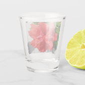 Red Double Hibisken Blume Schnapsglas (Rückseite)