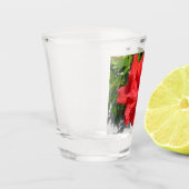 Red Double Hibisken Blume Schnapsglas (Links)