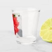 Red Double Hibisken Blume Schnapsglas (Rechts)