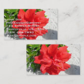 Red Double Hibisken Blume Visitenkarte (Vorne/Hinten)