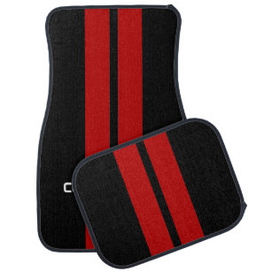 Red Double Stripe Car Matches - mit benutzerdefini Autofußmatte