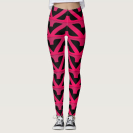 Red Double Z Design Leggings