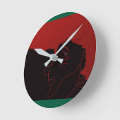 Red Dove Princess Runde Wanduhr (Winkel)