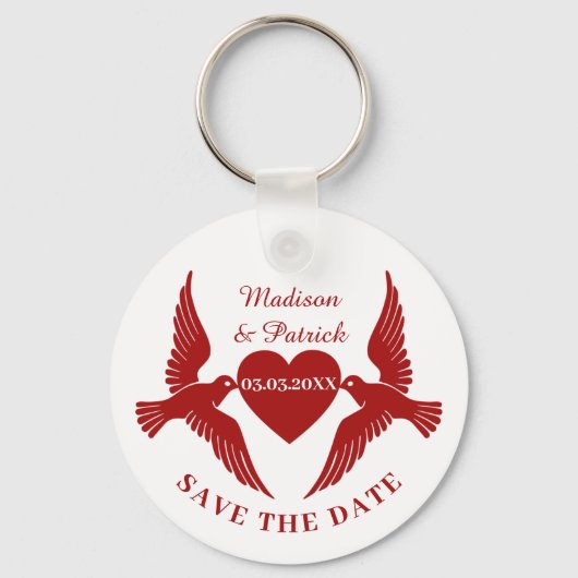 Red Doves Schlüsselanhänger (Vorderseite)