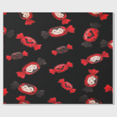 Red Dracula Candy zu Halloween Geschenkpapier (Flach)