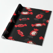 Red Dracula Candy zu Halloween Geschenkpapier (Ungerollt)