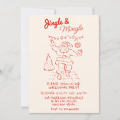 Red Draen Jingle & Mingle Weihnachtsfest - Party Einladung (Vorderseite)