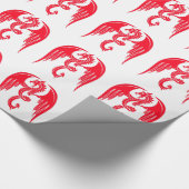 Red Dragaon Roter Drache Geschenkpapier (Ecke)