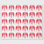 Red Dragaon Roter Drache Geschenkpapier (Flach)