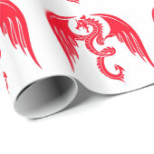 Red Dragaon Roter Drache Geschenkpapier (Rolleneckpunkt)