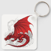 Red Dragon Abstrakt Schlüsselanhänger (Rückseite)