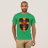 Red Dragon And Medieval Cross T-Shirt (Vorne ganz)