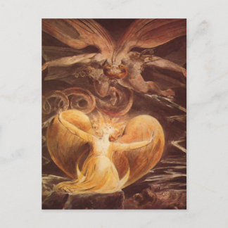 Red Dragon Art William Blake Postkarte