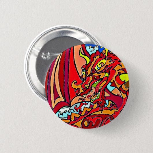Red Dragon Button (Vorne & Hinten)