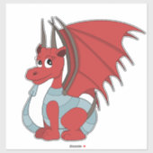 Red Dragon Cartoon Aufkleber (Blatt)