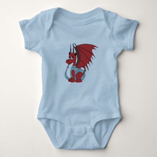 Red Dragon Cartoon Baby Strampler (Vorderseite)