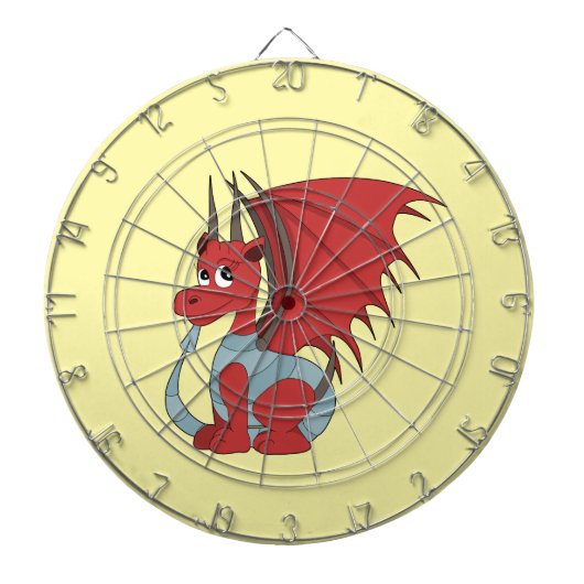 Red Dragon Cartoon Dartscheibe (vorne)