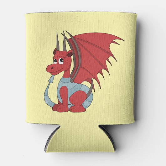 Red Dragon Cartoon Dosenkühler (Vorderseite)