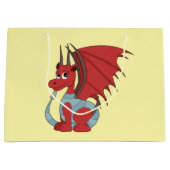 Red Dragon Cartoon Große Geschenktüte (Vorderseite)