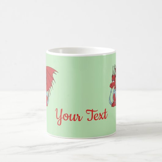 Red Dragon Cartoon Kaffee Tasse (Mittel)