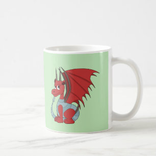 Red Dragon Cartoon Kaffeetasse