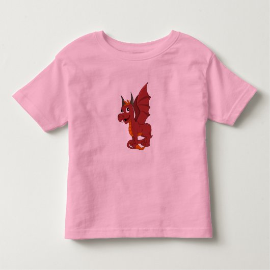 Red Dragon Cartoon Kleinkind T-shirt (Vorderseite)