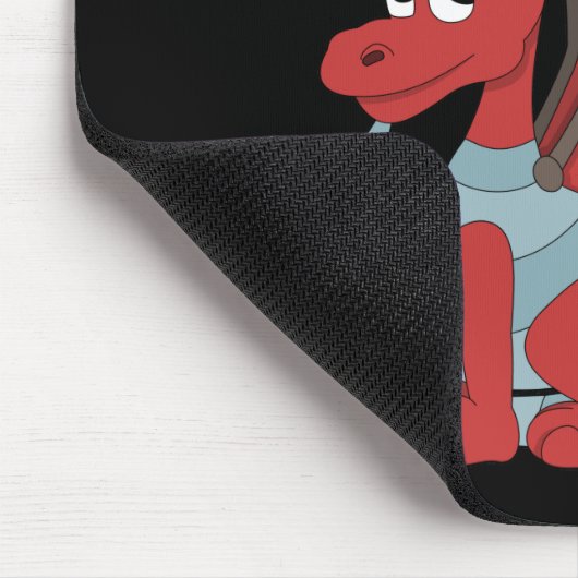 Red Dragon Cartoon Mousepad (Ecke)