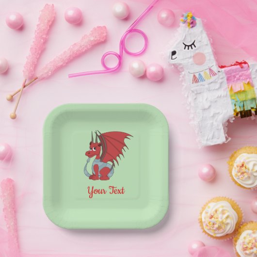 Red Dragon Cartoon Paper Teller (Party)