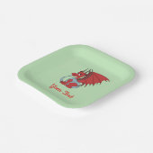 Red Dragon Cartoon Paper Teller (Gewinkelt)