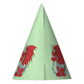Red Dragon Cartoon Partyhütchen (Rückseite)