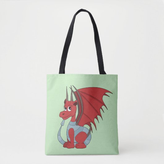 Red Dragon Cartoon Tasche (Vorderseite)