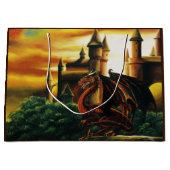 Red Dragon Castle Fantasy Große Geschenktüte (Vorderseite)